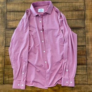 Mizzen and Main red houndstooth dress shirt